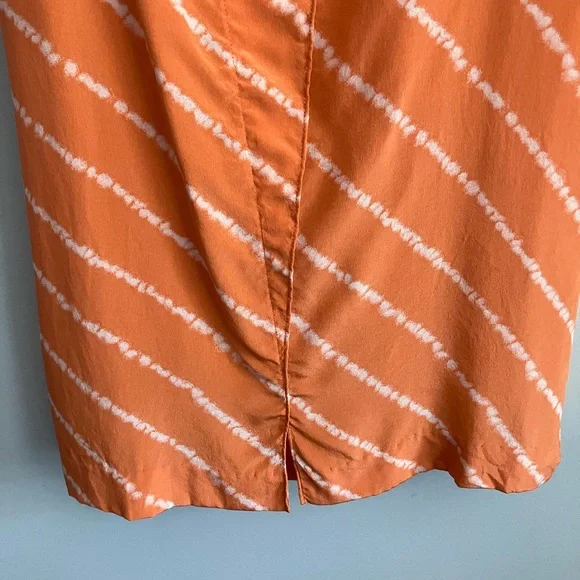 BGBG MAXAZRIA Orange and White Tie-Dye Silk Cocktail Dress Size XXS - Picture 4 of 10